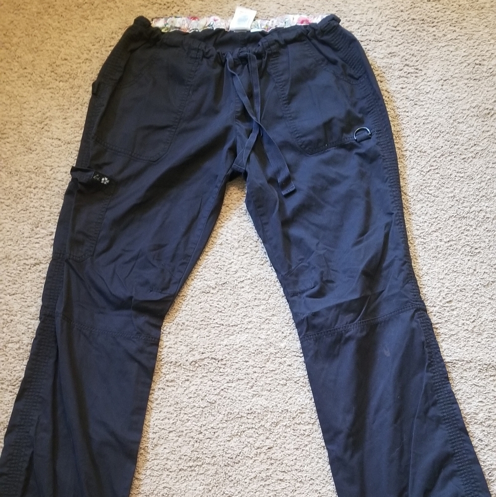 Black Koi scrub pants